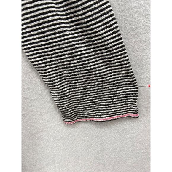 Nic + Zoe Sweater Women’s Sz‎ S Linen Embroidered Martini Glasses Black Stripe - Picture 3 of 12